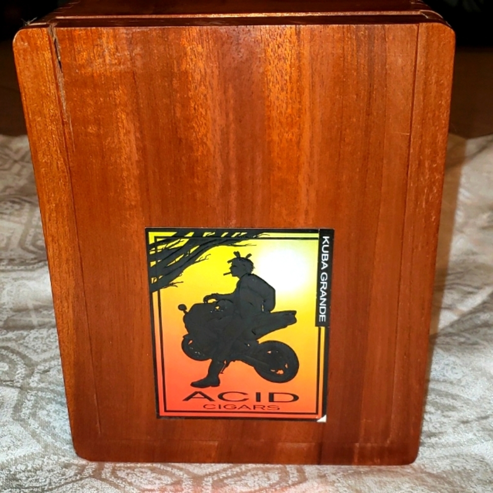 ACID Empty Wood Cigar Box